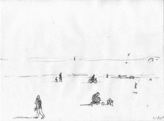  Ile d'Oléron croquis de plage 20/30 cm