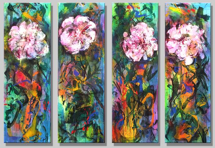 4 Pivoines 120/40 cm 2008