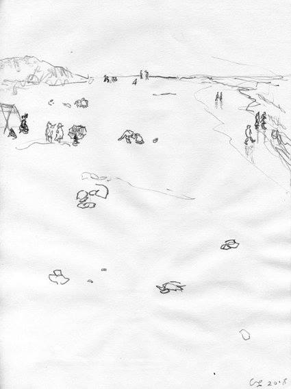  Ile d'Oléron croquis de plage 20/30 cm