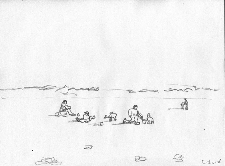  Ile d'Oléron croquis de plage 20/30 cm