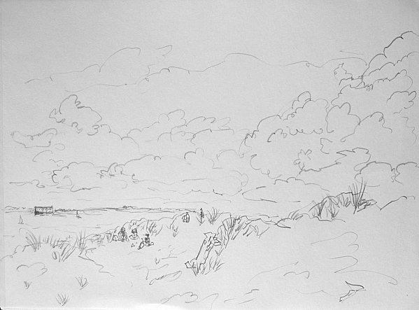  Ile d'Oléron croquis de plage 20/30 cm