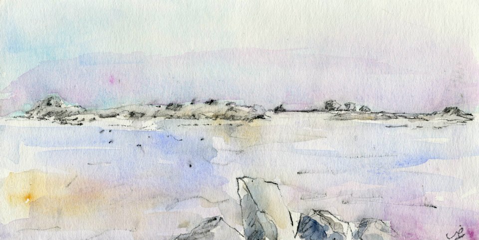 aquarelle sable  14/28 cm