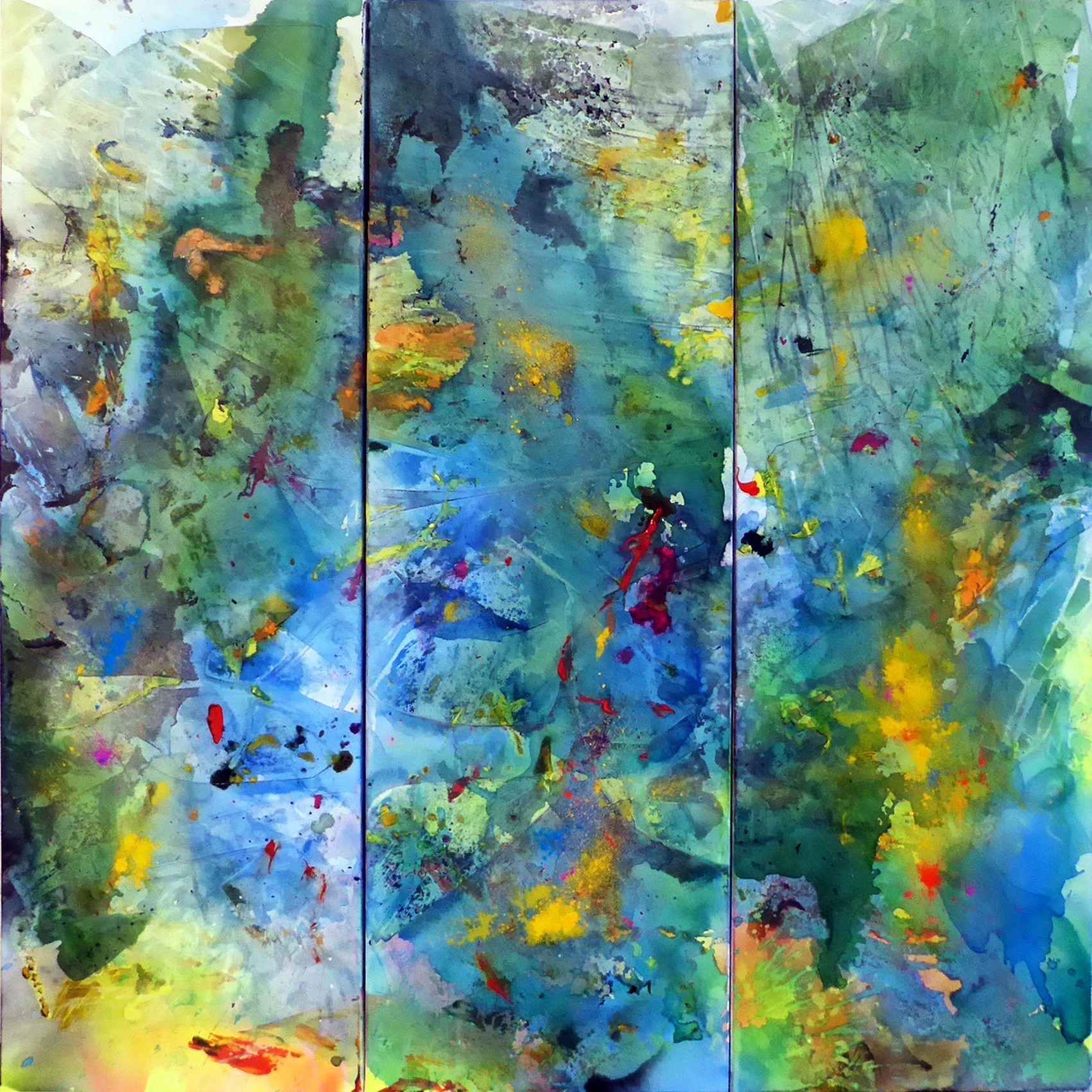 Côte d albâtre  triptyque 150/150 cm