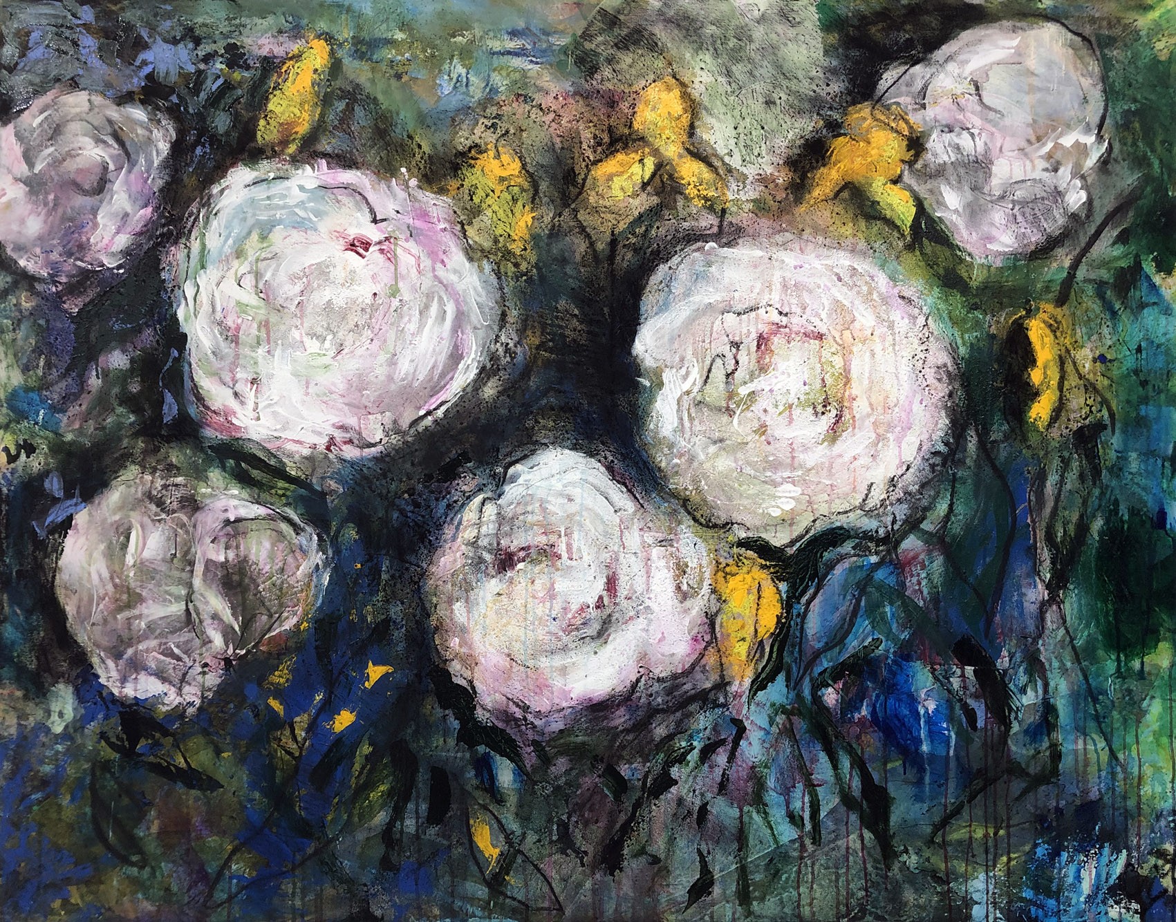 Les pivoines du 1 juin   114/146 cm