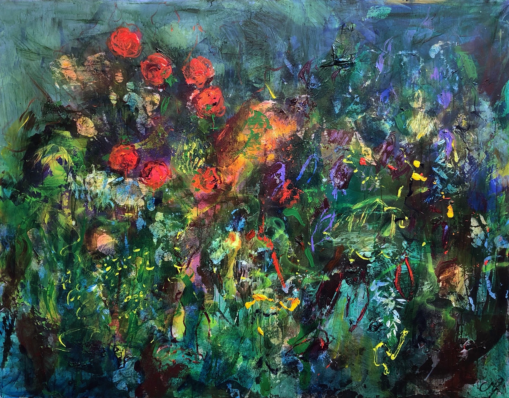 Les roses dans la canopée   114/146 cm