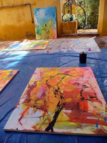 peintures en cours marrakech