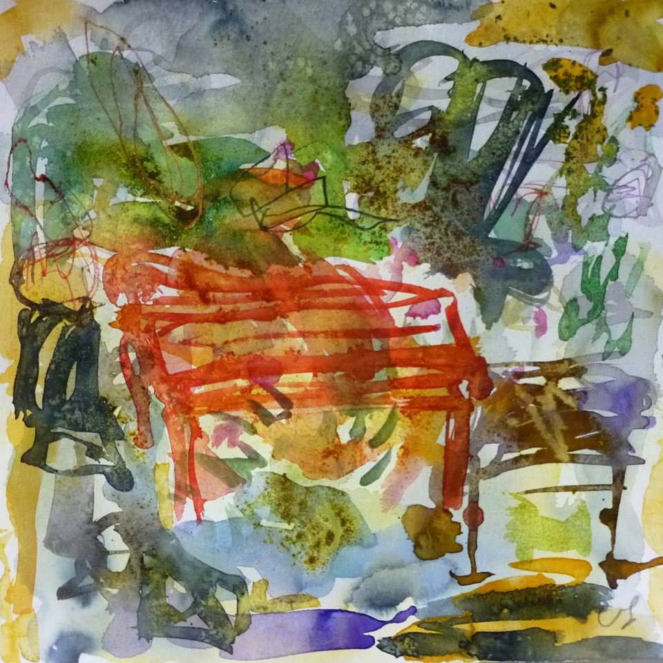 Piano 7 peinture sur papier 2014 30:30 cm 